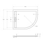 Экран для поддона из искусственного мрамора CEZARES TRAY-AS-RH-100/80-100-SCR-R