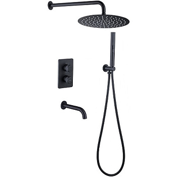 Душевой комплект Allen Brau Priority 5.31014-31 (с внутренней частью) черный матовый Душевой комплект Allen Brau Priority 5.31014-31 (с внутренней частью) черный матовый