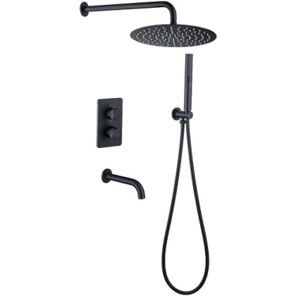 Душевой комплект Allen Brau Priority 5.31014-31 (с внутренней частью) черный матовый Душевой комплект Allen Brau Priority 5.31014-31 (с внутренней частью) черный матовый