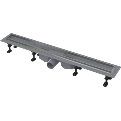 Водоотводящий желоб с порогами из нержавеющей стали для перфорированной решетки или решетки под кладку плитки