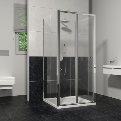 Душевой уголок RGW CL-31, 04093100-11, 100 x 100 х 185 см, дверь складная, стекло прозрачное, хром