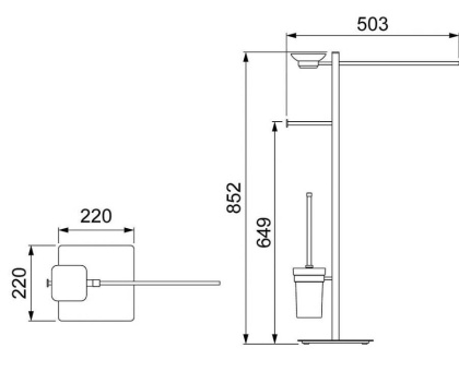 Стойка в ванную комнату Timo Selene 17085/17 золото матовое Стойка в ванную комнату Timo Selene 17085/17 золото матовое