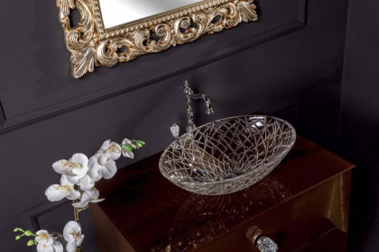 Столешница стекло 80см прямая DARK BROWN