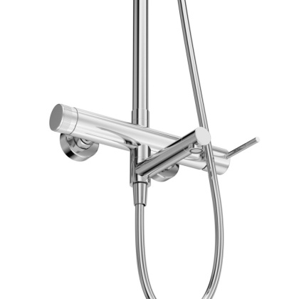 RELAX-CVD-BORO Душевая стойка со смесителем и изливом, брашированное золото