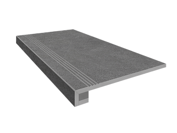 Комплект (Ступень LN03 (33x120) непол. (прямоугол. бортик) + Подступенок (14,5x120))