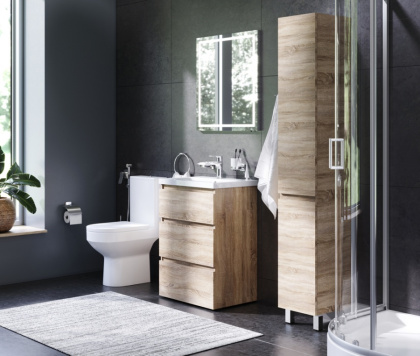 Полный комплект в ванную комнату GEM, 61х43х85 см, бежевый, UK91SA