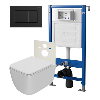 Сет: Система инсталляции Point Элемент для подвесного унитаза PN45120 + Клавиша смыва для инсталляции Point Ника, черная матовая, PN44081BM + Унитаз подвесной Point Меркурий безободковый, сиденье дюропласт микролифт, быстросъем, белый PN41831 Сет: Система инсталляции Point Элемент для подвесного унитаза PN45120 + Клавиша смыва для инсталляции Point Ника, черная матовая, PN44081BM + Унитаз подвесной Point Меркурий безободковый, сиденье дюропласт микролифт, быстросъем, белый PN41831