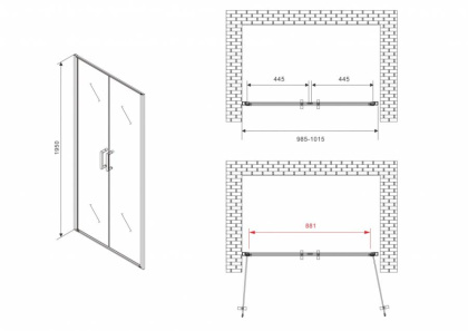 Душевая дверь ABBER Sonnenstrand AG04100BC