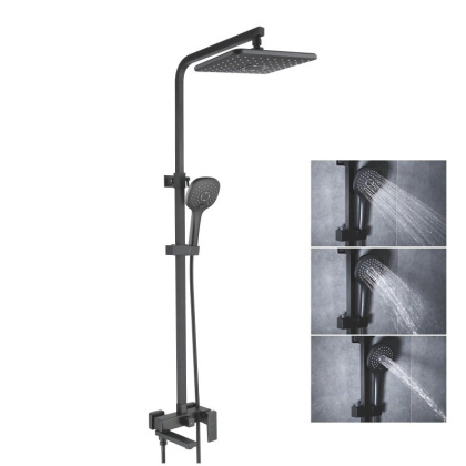 Душевая система латунь черный R2836H