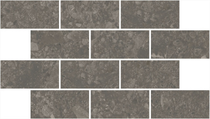 Декор Чеппо ди Гре мозаичный коричневый матовый обрезной 34,6x20x0,9