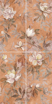 Панно VT\B413\4x\11037R Магнолия 2 матовый (60см*120см*9мм) (1шт/0,72м2) из 4 частей (30х60) флора, шт Панно VT\B413\4x\11037R Магнолия 2 матовый (60см*120см*9мм) (1шт/0,72м2) из 4 частей (30х60) флора, шт