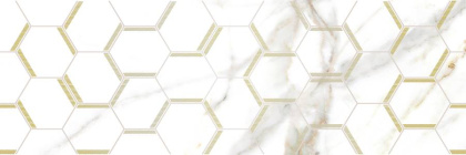 Декор Adelaida белый 25х75,шт