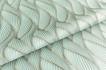 Обои виниловые Трессаж мотив, зеленый