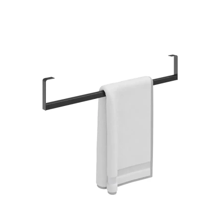 Держатель для полотенец к раковинам LOGICA 70 с крепежом, черный матовый LO.trl.70\BLK.M