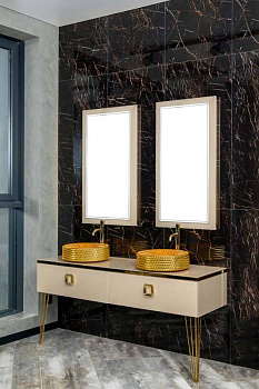 Столешница стекло 140см прямая Капучино (Lucido)