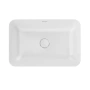 Раковина PLAZA накладная 55, прямоугольная, белая глянцевая