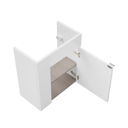 Тумба LATO подвесная с дверцей 50, белая глянцевая LA.50\WHT