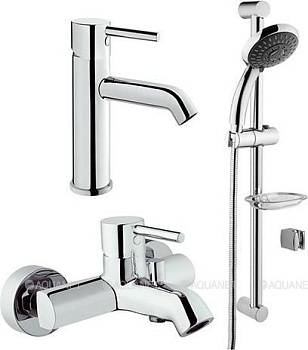 Набор смесителей Vitra Minimax S, 3 в 1 (раковина, в/д, душ. гарнитур 5 режимов) A49153EXP Набор смесителей Vitra Minimax S, 3 в 1 (раковина, в/д, душ. гарнитур 5 режимов) A49153EXP