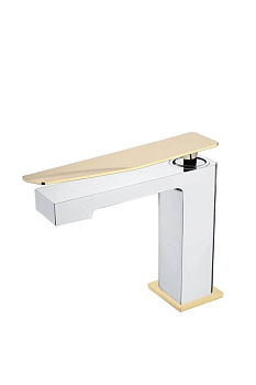 Смеситель для раковины низкий Boheme Q Chrome-Gold Смеситель для раковины низкий Boheme Q Chrome-Gold