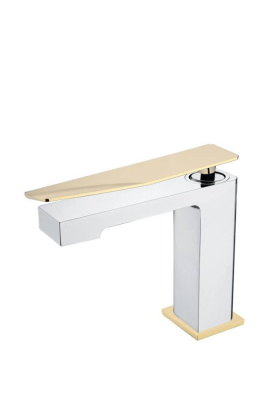 Смеситель для раковины низкий Boheme Q Chrome-Gold Смеситель для раковины низкий Boheme Q Chrome-Gold