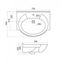 Раковина Santek Байкал 75 Раковина Santek Байкал 75
