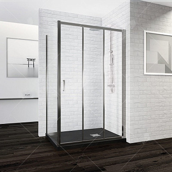 Душевой уголок RGW РА-73, 060873128-11, 120 х 80 см, стекла прозрачные, профиль хром