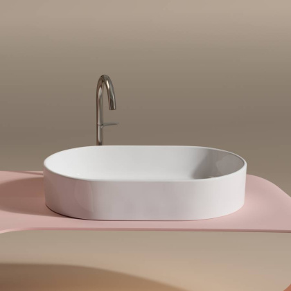 Умывальник чаша накладная овальная Element 608*385*122мм