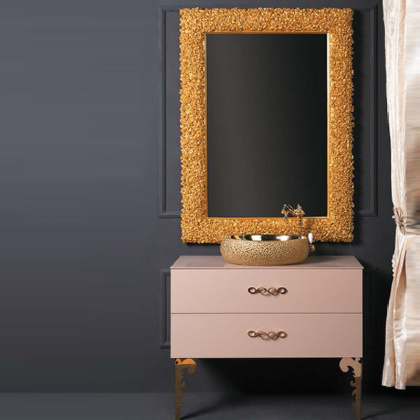 Зеркало ROSE мал. золото 110*85см 548 Boheme