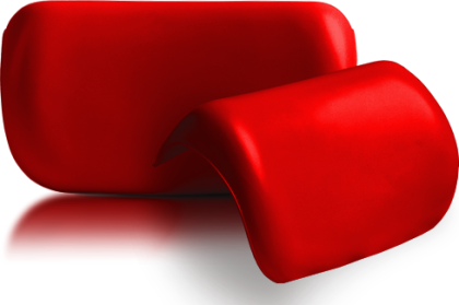 Подголовник Comfort, 16х10х30 см, красный, CR