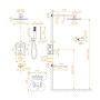 Система для душа встраиваемая RGW SP-371, RGW 511408371-01