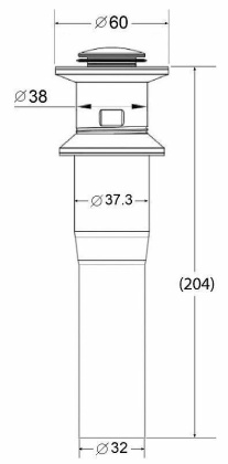 BB-PCU-03-NERO Донный клапан, черный матовый