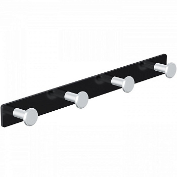 Набор крючков для полотенец Jupiter, 2,5х28х2,8 см, цвет черный с серебром, DA7735900