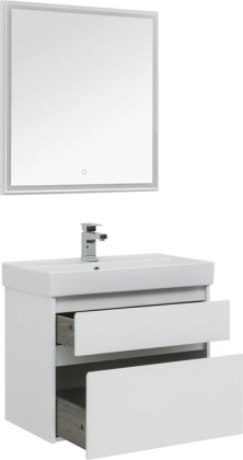 Мебель для ванной Aquanet Nova Lite 75 белый (2 ящика)