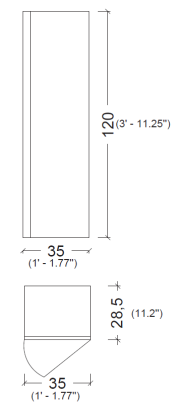 Пенал Vallessi 120*35*28,5cm Dark Oak 836-D Boheme
