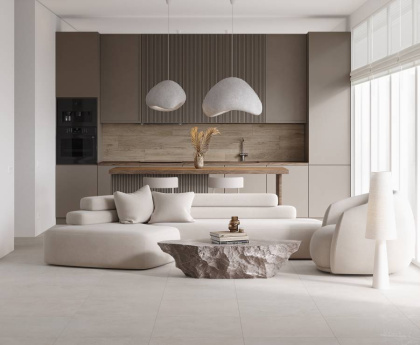 Керамогранит К21_5 Laparet Charon Cream (60смх60смх9мм) (4шт_1,44м2) структурный карвинг, м2