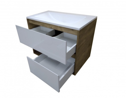 Тумба подвесная под умывальник Monaсo Wood 800х480 2 ящика (ШхГхВ) 798х476х607