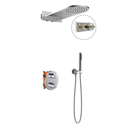Душевой комплект VSFW-104TCH термостатический встраиваемый, двухрежимный, хром Душевой комплект VSFW-104TCH термостатический встраиваемый, двухрежимный, хром