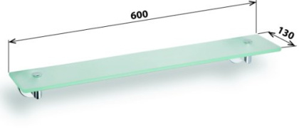 Полка стеклянная Bemeta Omega 104202042 Глянец