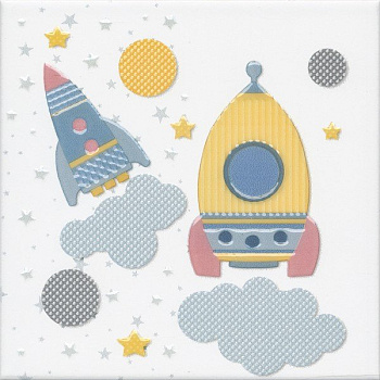 Керамический декор VT\A373\5009 Бон Вояж голубой (20см*20см*6,9мм) (10шт/0,4м2) Ракета, шт