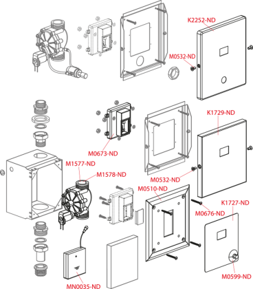 Устройство автоматического смыва для унитаза с возможностью мануального смыва, металл, 6 B (подключение к аккумулятору)