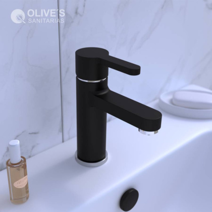 Смеситель ЧЕРНЫЙ д/раковины TORRES, арт.17100TRB