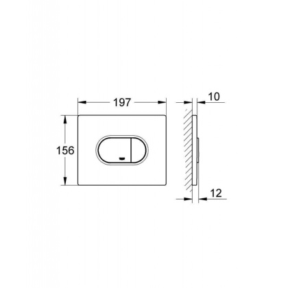 Кнопка для инсталляции для унитаза Grohe Arena Cosmopolitan хром (38858000)