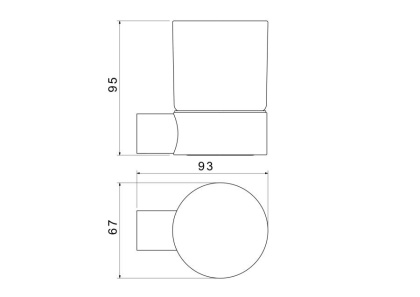 Стакан с держателем AQUATEK AQ4404CR ЛИРА