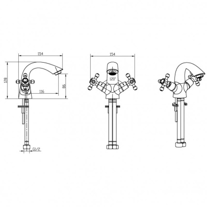 Смеситель для умывальника_Комплект