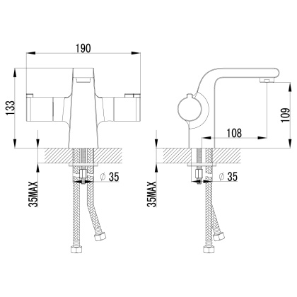 Смеситель Lemark Yeti LM7836C для раковины, термостатический Смеситель Lemark Yeti LM7836C для раковины, термостатический