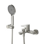 STYLUS-VD-01 Смеситель для ванны и душа однорычажный в комплекте с ручным душем, шлангом и держателем, хром