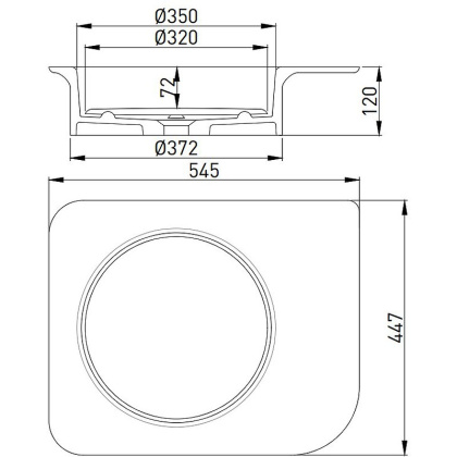Раковина накладная Salini Ninfea 110521M