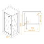 Душевой уголок  90* 70*195 RGW SV-145B (SV-05B + Z-050-2B) Прямоуг./Чёрный/Прозрачное/8 мм (Easy)