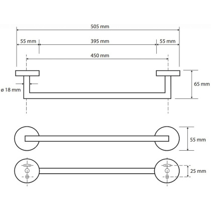 Полотенцедержатель Bemeta Sablo 160204020 Золото матовое, 450 мм