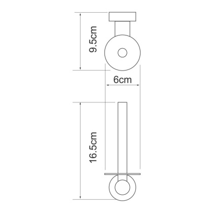 Держатель туалетной бумаги Donau, 6х16,5х9,5, хром, K-9497